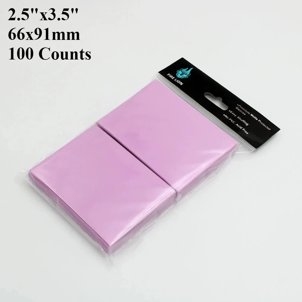 Fundas para cartas TCG 100 uds · Multicolor matte · Magic, Pokémon, Yu-Gi-Oh · 66x91mm