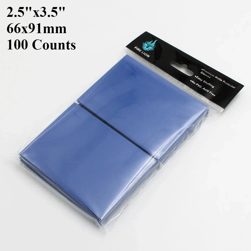 Fundas para cartas TCG 100 uds · Multicolor matte · Magic, Pokémon, Yu-Gi-Oh · 66x91mm