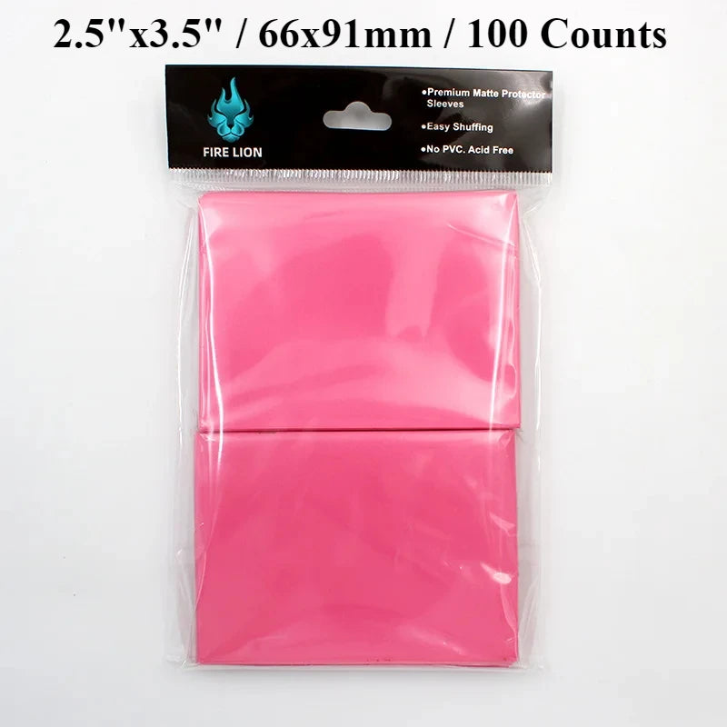 Fundas para cartas TCG 100 uds · Multicolor matte · Magic, Pokémon, Yu-Gi-Oh · 66x91mm