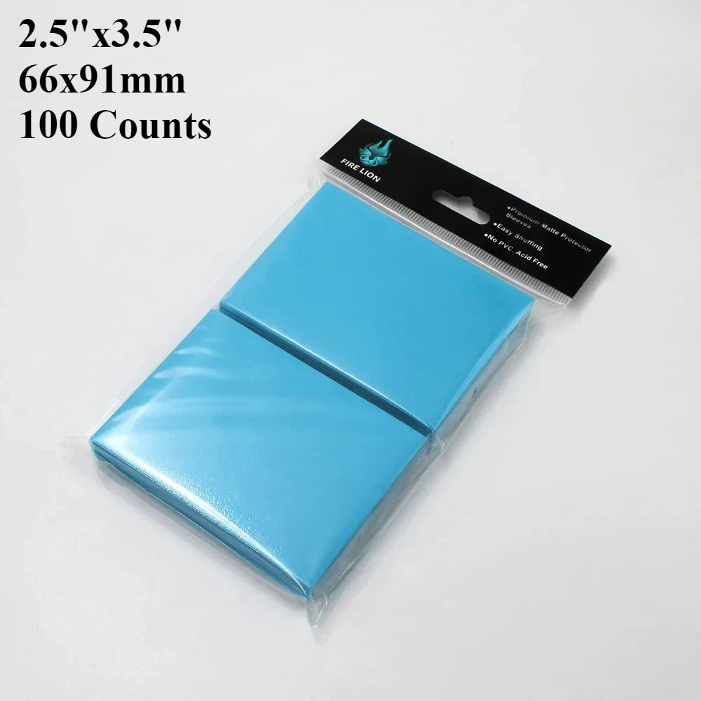 Fundas para cartas TCG 100 uds · Multicolor matte · Magic, Pokémon, Yu-Gi-Oh · 66x91mm