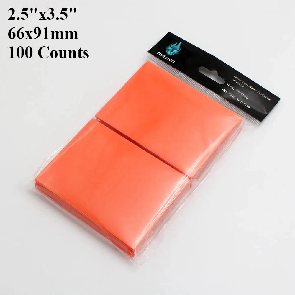 Fundas para cartas TCG 100 uds · Multicolor matte · Magic, Pokémon, Yu-Gi-Oh · 66x91mm