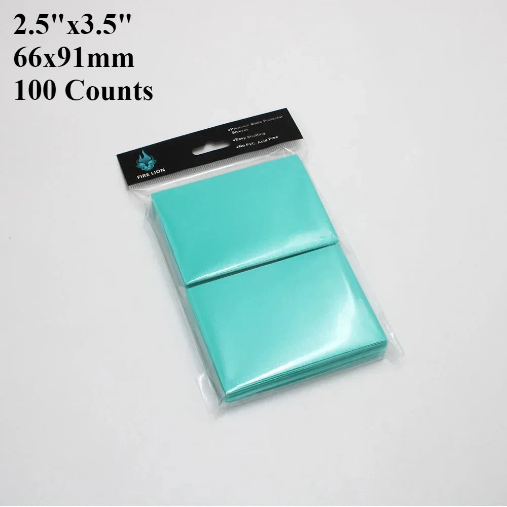 Fundas para cartas TCG 100 uds · Multicolor matte · Magic, Pokémon, Yu-Gi-Oh · 66x91mm