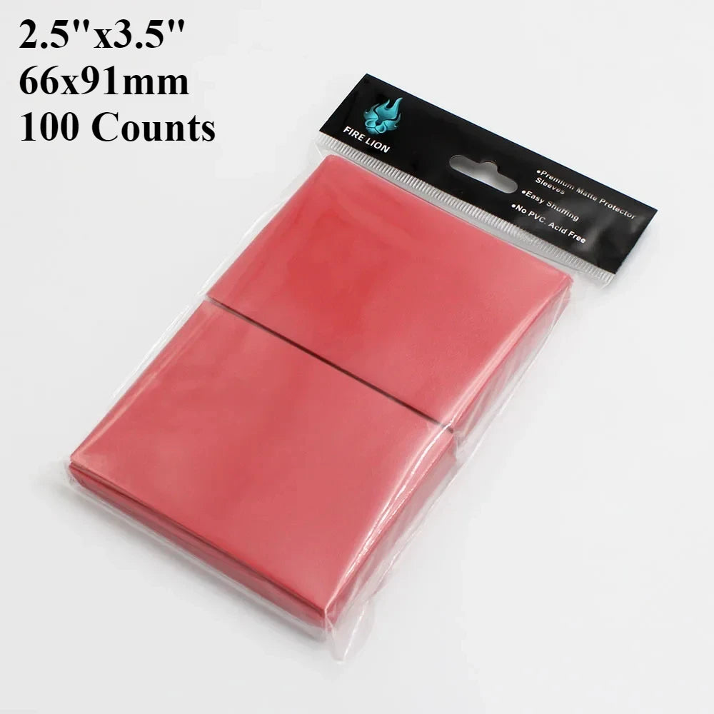 Fundas para cartas TCG 100 uds · Multicolor matte · Magic, Pokémon, Yu-Gi-Oh · 66x91mm