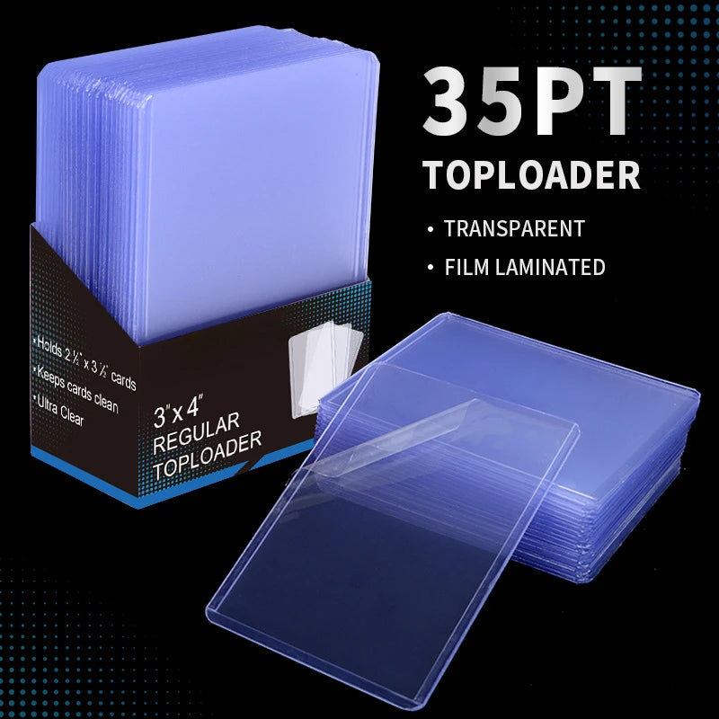 Toploaders para cartas TCG 35pt · 25 uds · Magic, Pokémon, Yu-Gi-Oh · 3x4 pulgadas