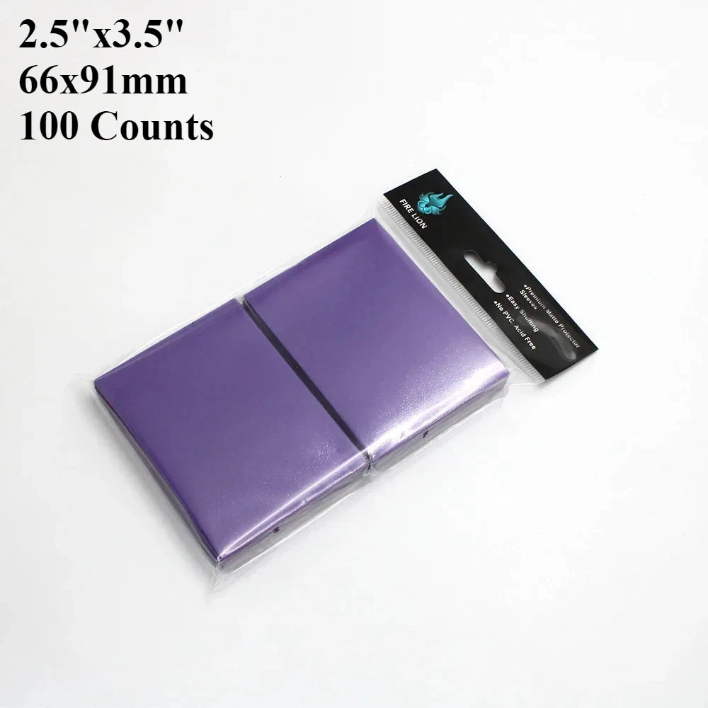 Fundas para cartas TCG 100 uds · Multicolor matte · Magic, Pokémon, Yu-Gi-Oh · 66x91mm