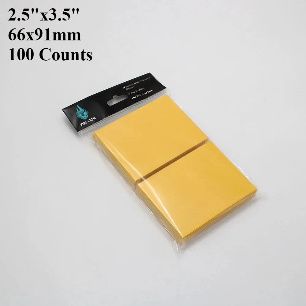 Fundas para cartas TCG 100 uds · Multicolor matte · Magic, Pokémon, Yu-Gi-Oh · 66x91mm