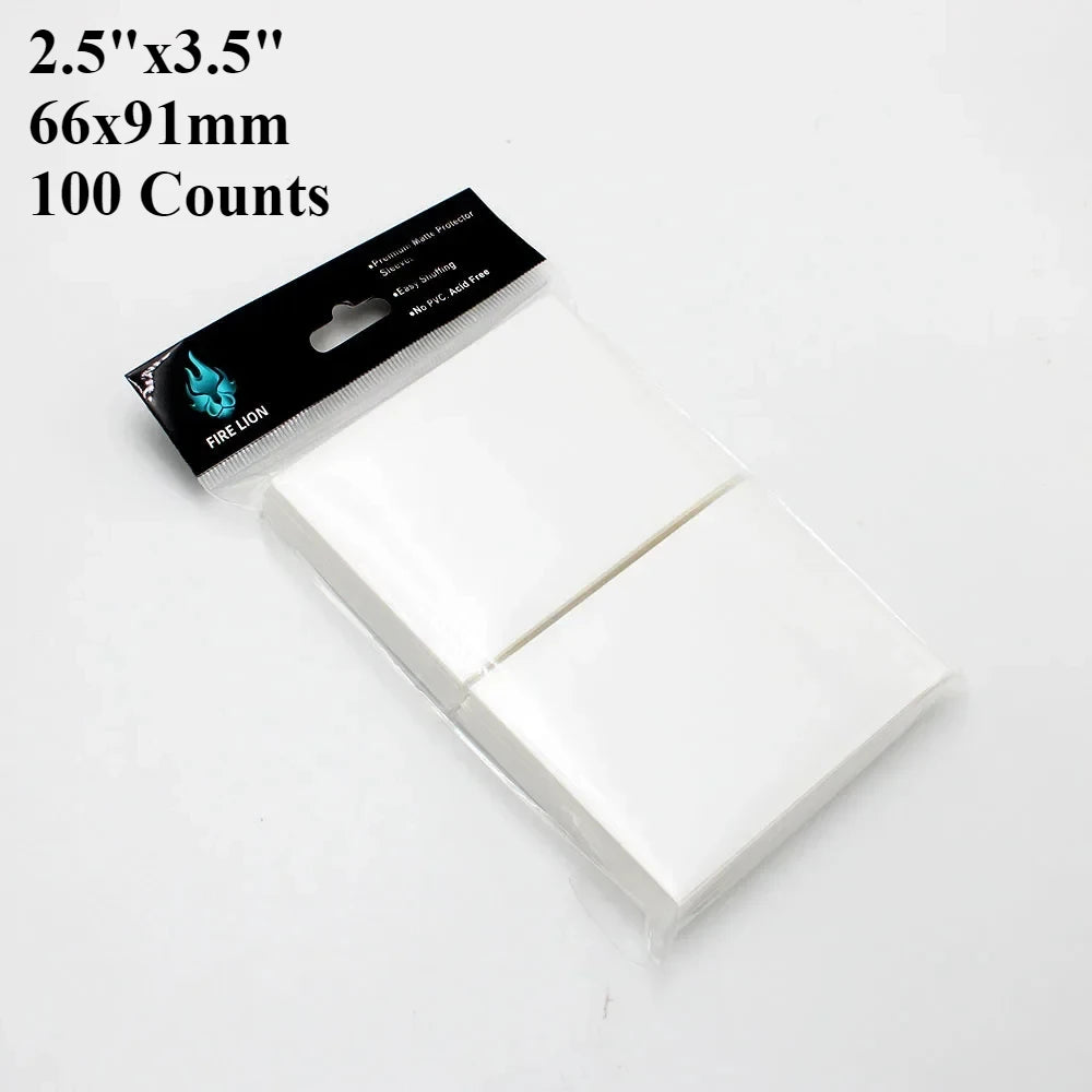 Fundas para cartas TCG 100 uds · Multicolor matte · Magic, Pokémon, Yu-Gi-Oh · 66x91mm